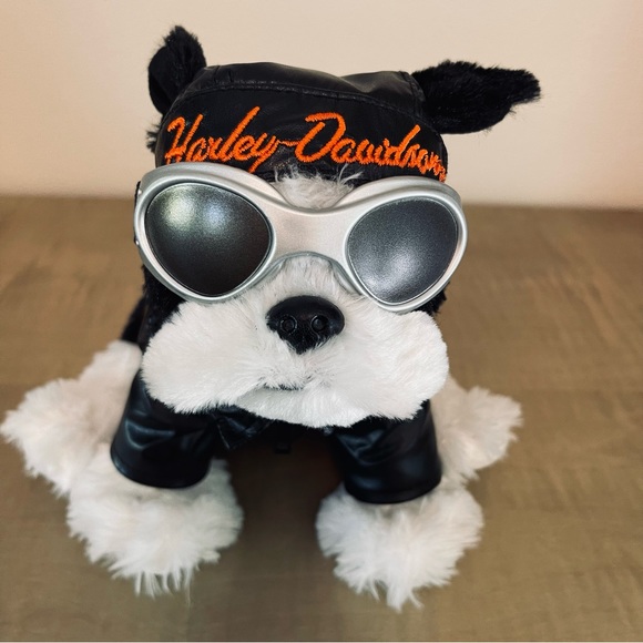 HarleyDavidson Accents Harleydavidson Boston Terrier Plush Stuffed